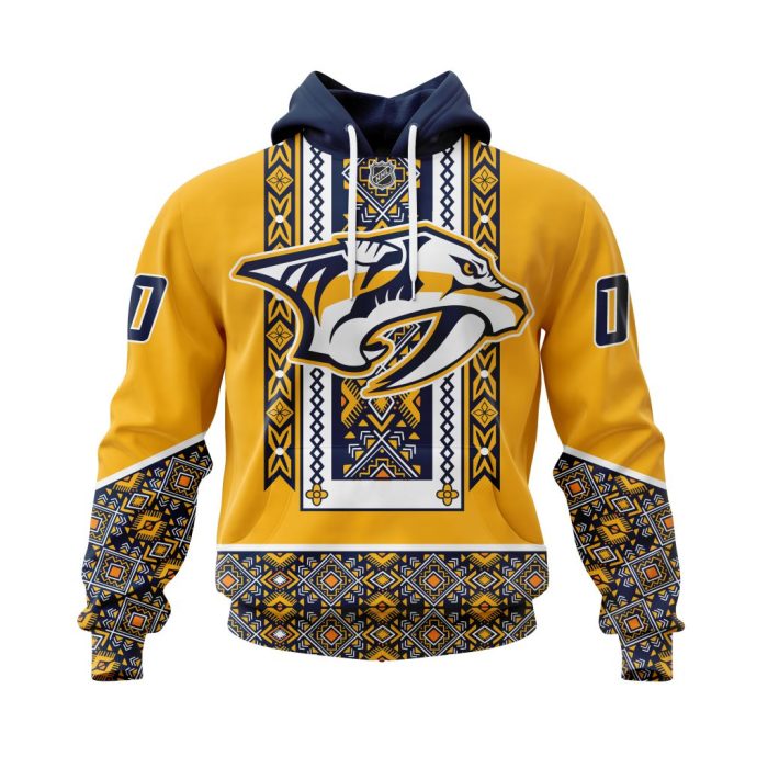 Personalized NHL Nashville Predators Specialized Native Concepts Unisex Pullover Hoodie