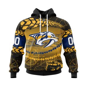 Personalized NHL Nashville Predators Specialized Off - Road Style Unisex Pullover Hoodie