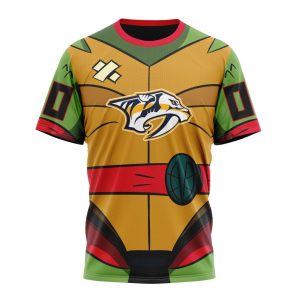 Personalized NHL Nashville Predators Teenage Mutant Ninja Turtles Design Unisex Tshirt TS5557