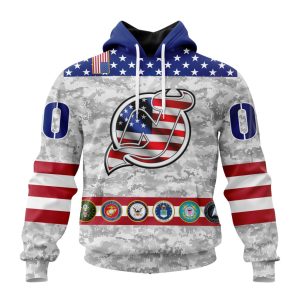Personalized NHL New Jersey Devils Armed Forces Appreciation Unisex Pullover Hoodie
