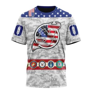 Personalized NHL New Jersey Devils Armed Forces Appreciation Unisex Tshirt TS5566