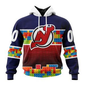 Personalized NHL New Jersey Devils Autism Awareness Design Unisex Hoodie