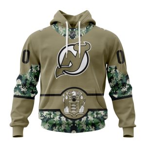 Personalized NHL New Jersey Devils Military Camo With City Or State Flag Unisex Pullover Hoodie