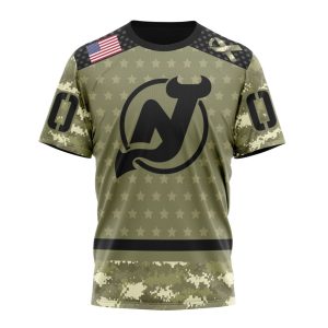 Personalized NHL New Jersey Devils Special Camo Military Appreciation Unisex Tshirt TS5579