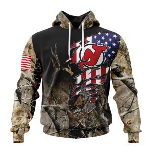 Personalized NHL New Jersey Devils Special Camo Realtree Hunting Unisex Pullover Hoodie