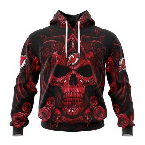 Personalized NHL New Jersey Devils Special Design With Skull Art Unisex Pullover Hoodie
