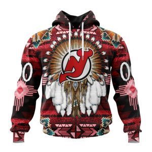 Personalized NHL New Jersey Devils Special Native Costume Design Unisex Pullover Hoodie