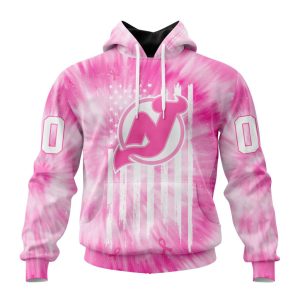 Personalized NHL New Jersey Devils Special Pink Tie-Dye Unisex Pullover Hoodie