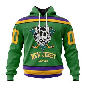 Personalized NHL New Jersey Devils Specialized Design X The Mighty Ducks Unisex Pullover Hoodie