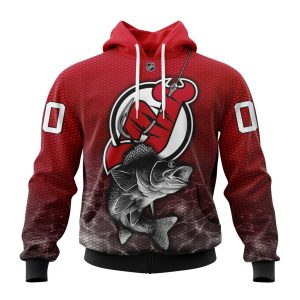 Personalized NHL New Jersey Devils Specialized Fishing Style Unisex Pullover Hoodie