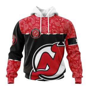 Personalized NHL New Jersey Devils Specialized Hockey With Paisley Unisex Pullover Hoodie