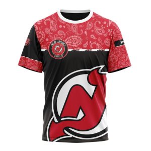 Personalized NHL New Jersey Devils Specialized Hockey With Paisley Unisex Tshirt TS5564