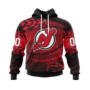 Personalized NHL New Jersey Devils Specialized Off - Road Style Unisex Pullover Hoodie