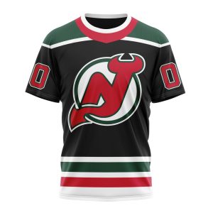 Personalized NHL New Jersey Devils Specialized Unisex Kits With Retro Concepts Tshirt TS5612