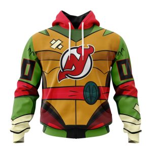 Personalized NHL New Jersey Devils Teenage Mutant Ninja Turtles Design Unisex Pullover Hoodie