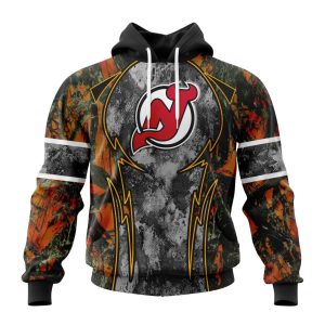 Personalized NHL New Jersey Devils With Camo Concepts For Hungting In Forest Unisex Pullover Hoodie