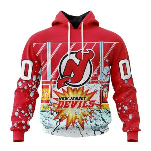 Personalized NHL New Jersey Devils With Ice Hockey Arena Unisex Pullover Hoodie