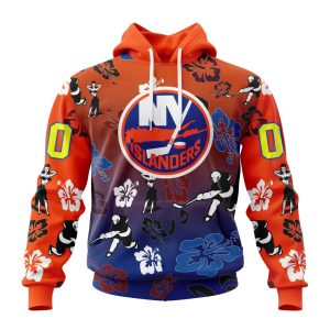 Personalized NHL New York Islanders Hawaiian Style Design For Fans Unisex Pullover Hoodie