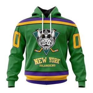 Personalized NHL New York Islanders Specialized Design X The Mighty Ducks Unisex Pullover Hoodie