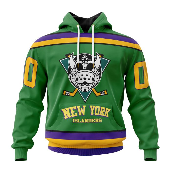 Personalized NHL New York Islanders Specialized Design X The Mighty Ducks Unisex Pullover Hoodie