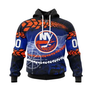 Personalized NHL New York Islanders Specialized Off - Road Style Unisex Pullover Hoodie