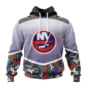 Personalized NHL New York Islanders Specialized Sport Fights Again All Cancer Unisex Pullover Hoodie