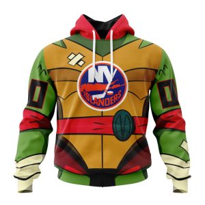 Personalized NHL New York Islanders Teenage Mutant Ninja Turtles Design Unisex Pullover Hoodie