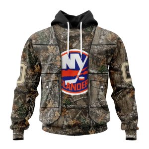Personalized NHL New York Islanders Vest Kits With Realtree Camo Unisex Pullover Hoodie