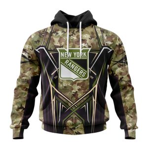 Personalized NHL New York Rangers Special Camo Color Design Unisex Hoodie