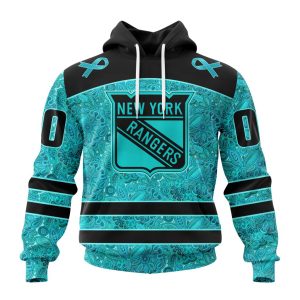 Personalized NHL New York Rangers Special Design Fight Ovarian Cancer Unisex Pullover Hoodie