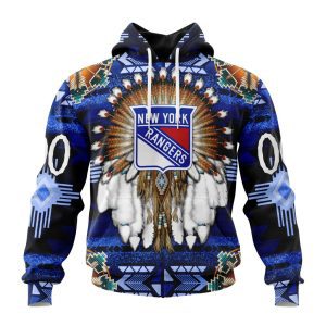 Personalized NHL New York Rangers Special Native Costume Design Unisex Pullover Hoodie