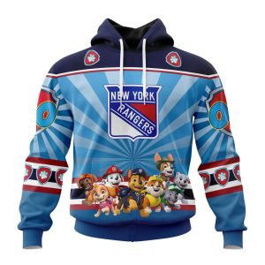 Personalized NHL New York Rangers Special Paw Patrol Kits Unisex Pullover Hoodie