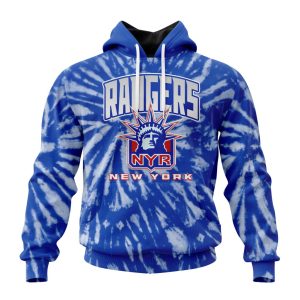 Personalized NHL New York Rangers Special Retro Vintage Tie - Dye Unisex Pullover Hoodie