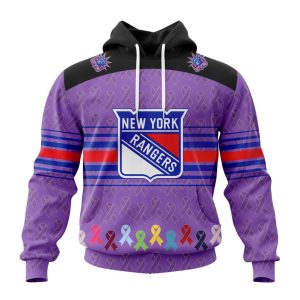 Personalized NHL New York Rangers Specialized Design Fights Cancer Unisex Pullover Hoodie