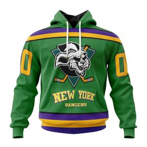 Personalized NHL New York Rangers Specialized Design X The Mighty Ducks Unisex Pullover Hoodie
