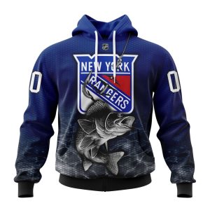 Personalized NHL New York Rangers Specialized Fishing Style Unisex Pullover Hoodie