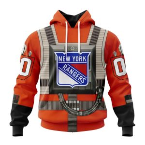Personalized NHL New York Rangers Star Wars Rebel Pilot Design Unisex Pullover Hoodie