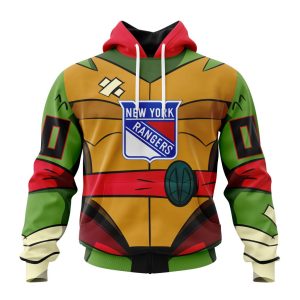 Personalized NHL New York Rangers Teenage Mutant Ninja Turtles Design Unisex Pullover Hoodie