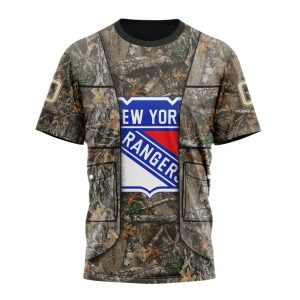 Personalized NHL New York Rangers Vest Kits With Realtree Camo Unisex Tshirt TS5731