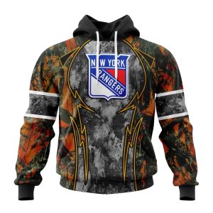 Personalized NHL New York Rangers With Camo Concepts For Hungting In Forest Unisex Pullover Hoodie