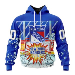 Personalized NHL New York Rangers With Ice Hockey Arena Unisex Pullover Hoodie