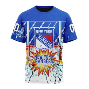 Personalized NHL New York Rangers With Ice Hockey Arena Unisex Tshirt TS5734