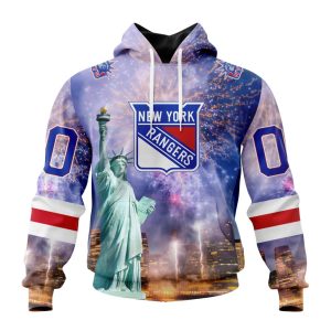 Personalized NHL New York Rangers With The Statue Of Liberty Unisex Pullover Hoodie