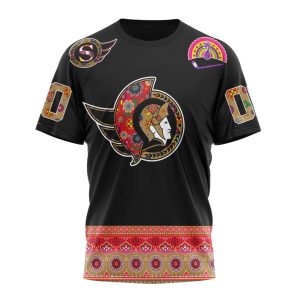 Personalized NHL Ottawa Senators Jersey Hockey For All Diwali Festival Unisex Tshirt TS5745