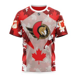 Personalized NHL Ottawa Senators Special Concept For Canada Day Unisex Tshirt TS5754