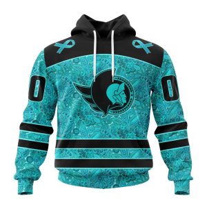 Personalized NHL Ottawa Senators Special Design Fight Ovarian Cancer Unisex Pullover Hoodie