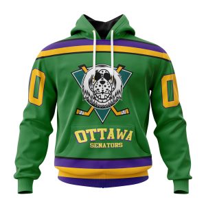 Personalized NHL Ottawa Senators Specialized Design X The Mighty Ducks Unisex Pullover Hoodie