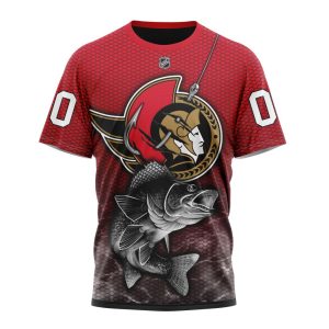 Personalized NHL Ottawa Senators Specialized Fishing Style Unisex Tshirt TS5778