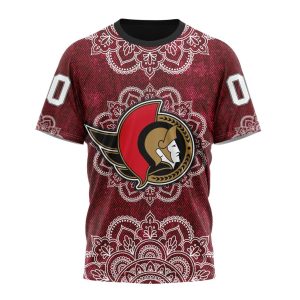 Personalized NHL Ottawa Senators Specialized Mandala Style Unisex Tshirt TS5782