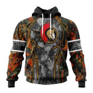 Personalized NHL Ottawa Senators With Camo Concepts For Hungting In Forest Unisex Pullover Hoodie